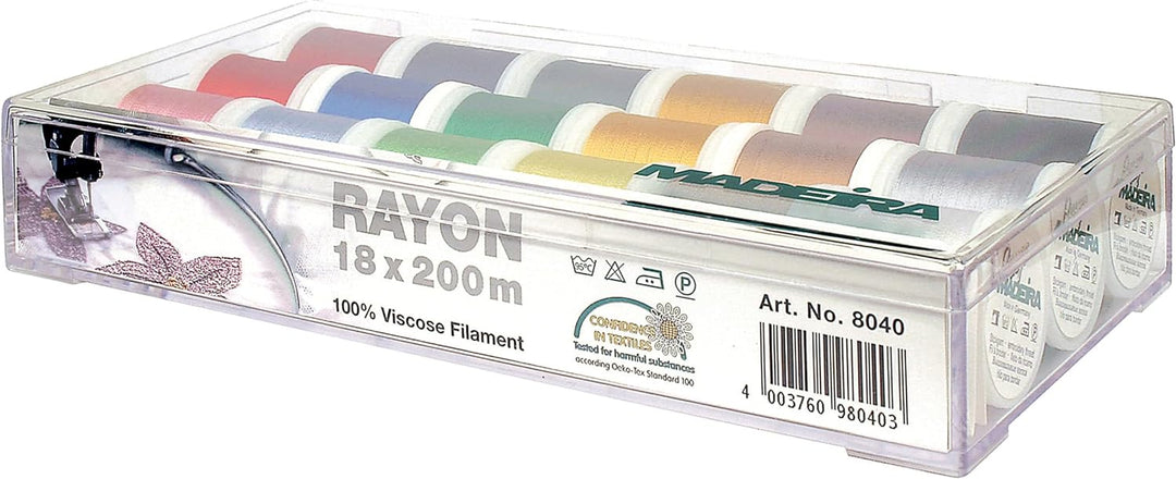 Madeira 25143 Tacony Rayon Gewinde sampler-18 Spulen, 18 Spools, One Size