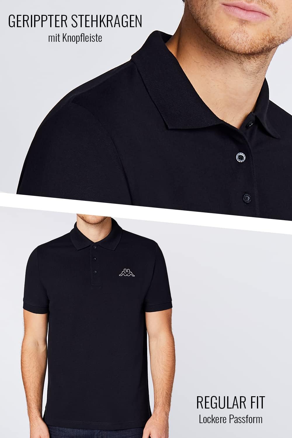 Kappa Herren Polo Shirt VENIST im 2er Pack in M - 5XL | Polo-Hemd mit Logodruck | Basic Poloshirts f