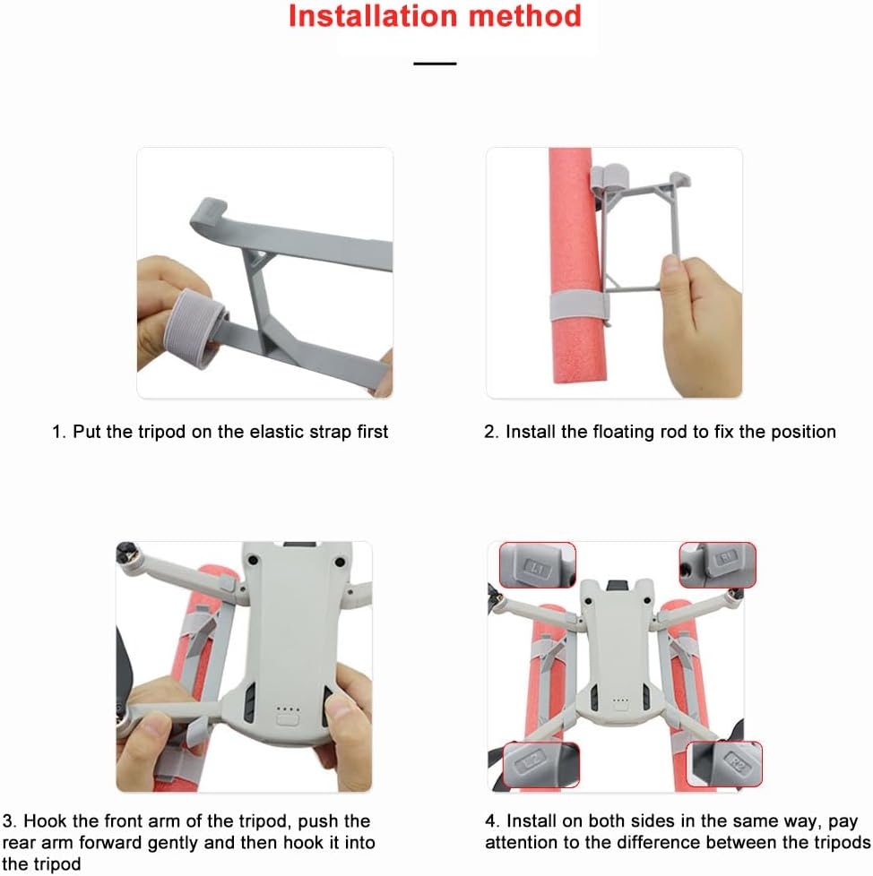 POFET Mini 3/4 Pro Faltbares Wasserfahrwerk Float Erweiterungskit für DJI Mini 3/4 Pro Zubehör