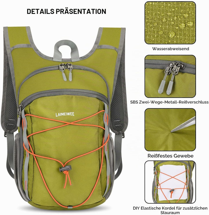 Faltbarer Wanderrucksack, Kleiner Tagesrucksack Ultraleicht für Herren &amp; Damen, Foldable Backpack, I