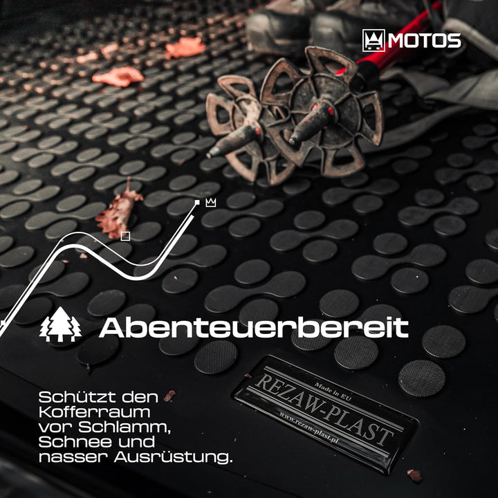 M MOTOS Antirutschmatte Auto Kofferraummatte passt für Peugeot 307 2001-2011 Kompletter Schutz für I