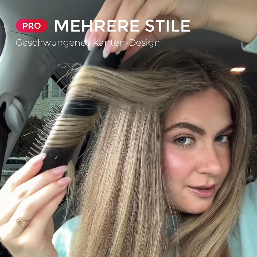 TYMO Porta Glättbürste Kabellose PRO, Mini-Haarglätterbürste, Tragbare Glättbürste für Reisen, Negat