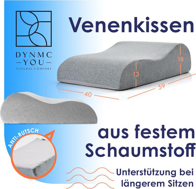 DYNMC you Venenkissen Beinhochlagerungskissen - Beinkissen für Entlastung der Beine - Lagerungskisse