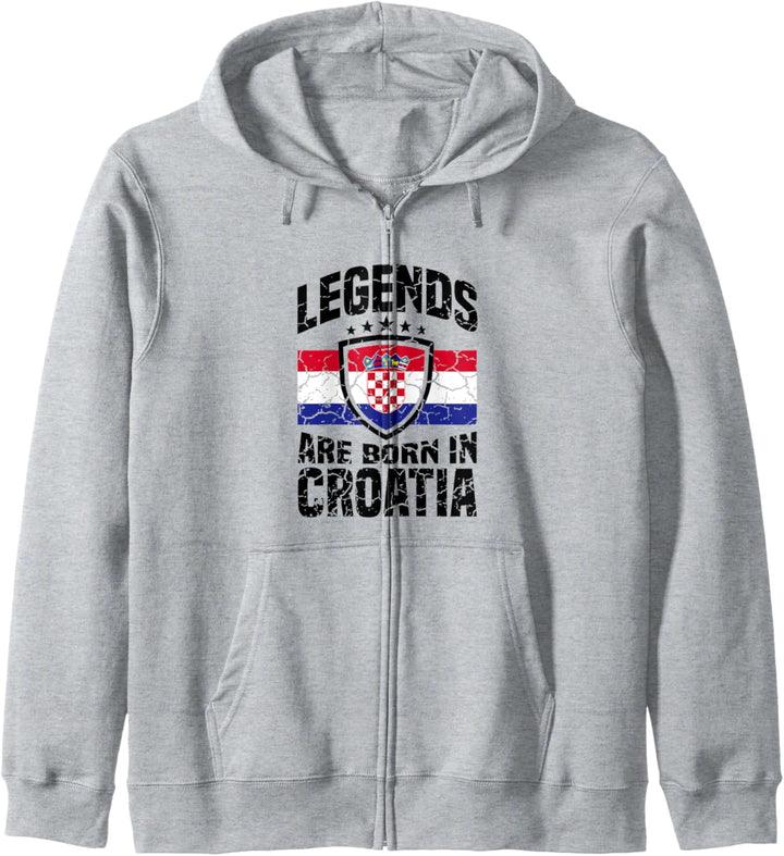 Legends were born in Croatia Kroatisch Kroatien Kapuzenjacke