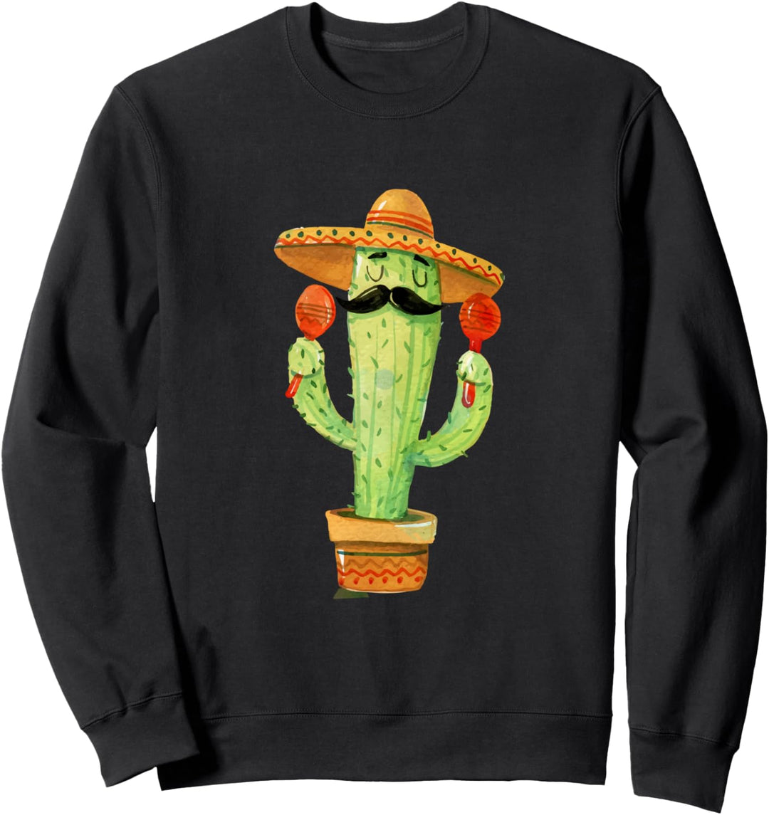 Maracas Kaktus Sombrero Mexiko Rumbakugeln Rasseln Fiesta Sweatshirt