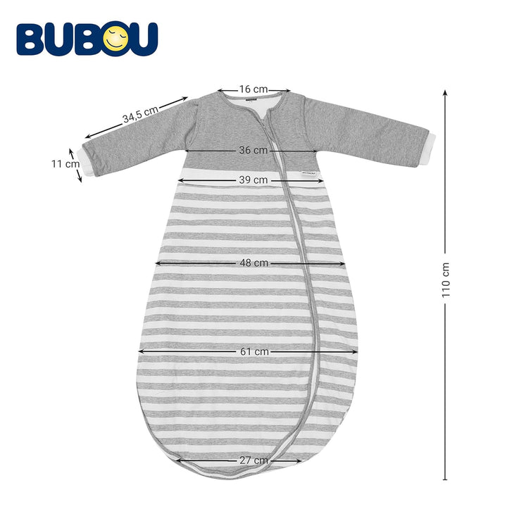 Gesslein Baby Schlafsack Bubou, Ganzjahres-Schlafsack mit Temperaturregulierung (langer Reissverschl