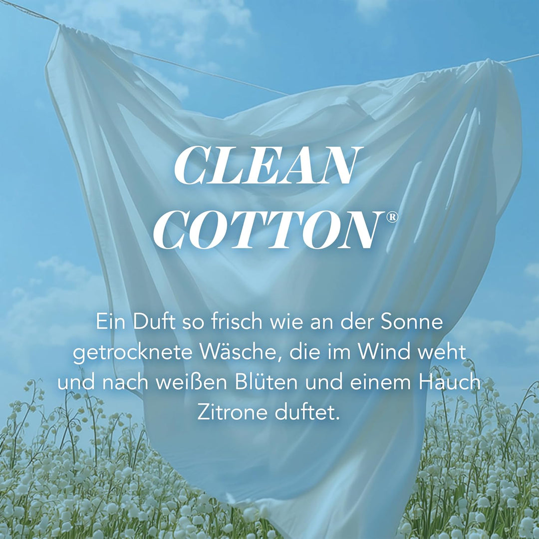 Yankee Candle Duftkerze im Glas (gross) – Clean Cotton – Kerze mit langer Brenndauer bis zu 150 Stun