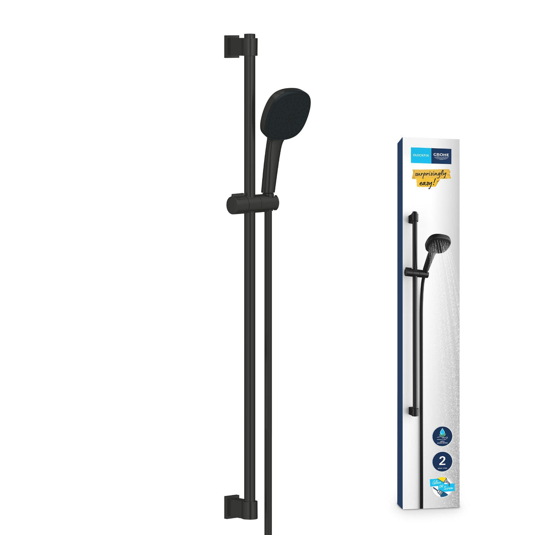 GROHE Vitalio 110, Duschset wassersparend, 8l pro Min (Brausestangenset mit Duschkopf 2 Strahlarten,