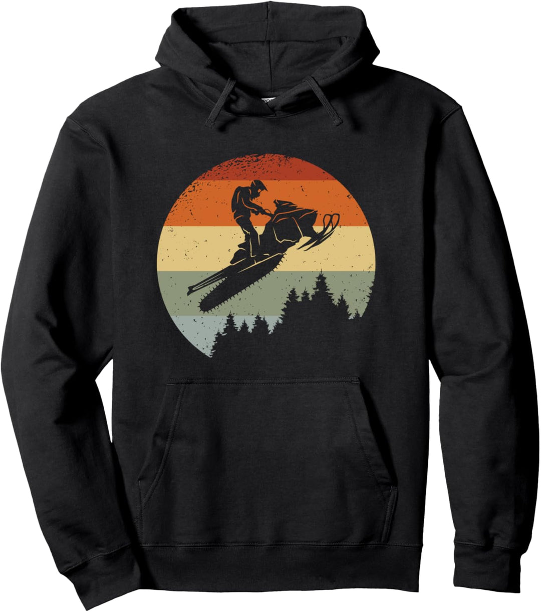 Schneemobil-Silhouette, Sport, Schnee, Eis, Winter Pullover Hoodie