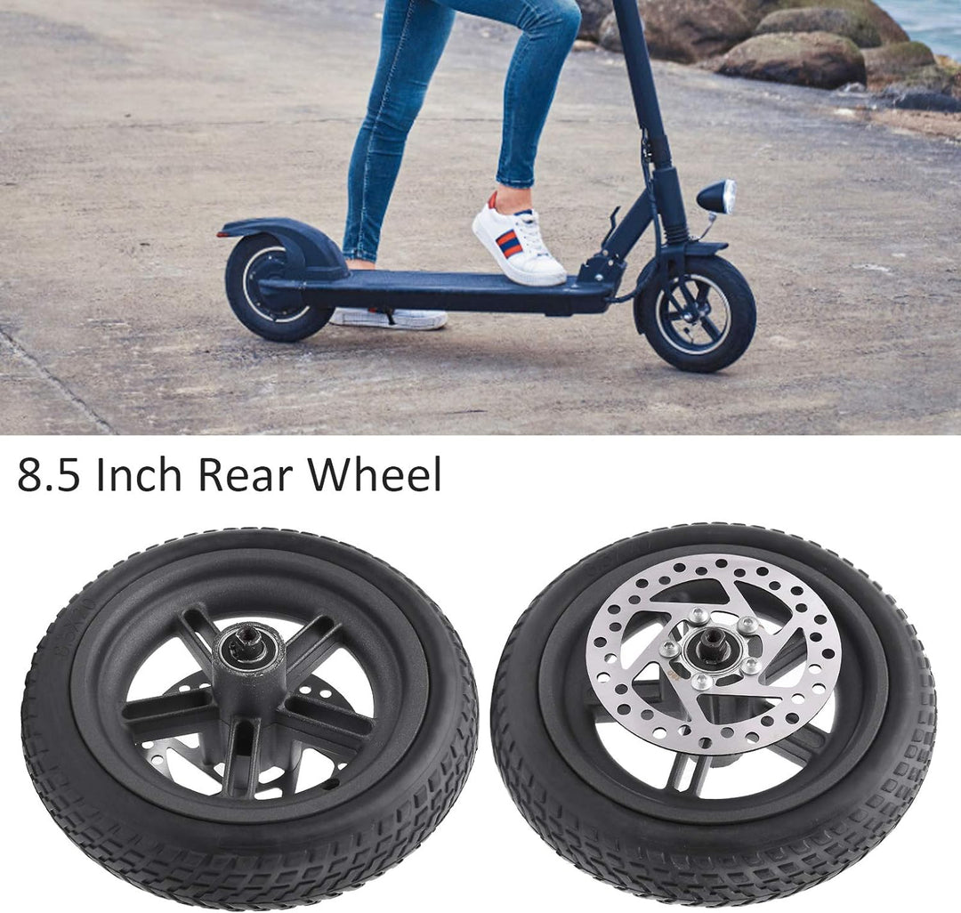 Alomejor 8,5-Zoll-Elektroroller-Hinterrad-Ersatzreifen mit 120-mm-Scheibenbremssatz für M365 Pro
