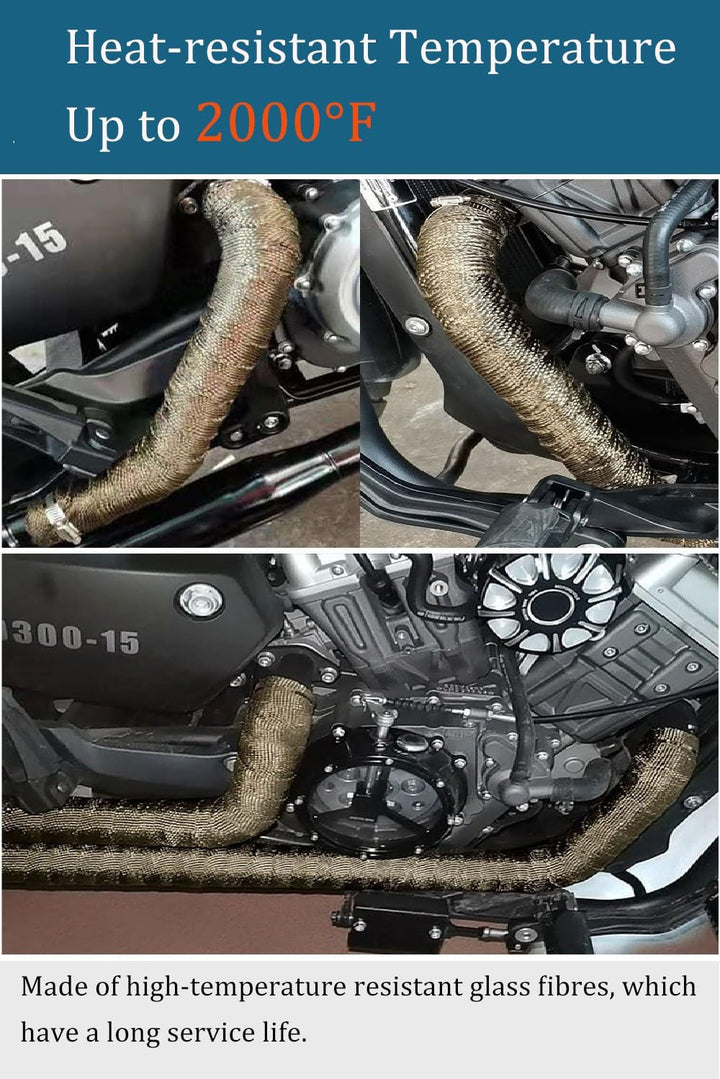 Yosugi 20M Hitzeschutzband 20m*5cm Heat Protection Tape, 10 KabelbinderEdelstahl Hitzeschutzband für