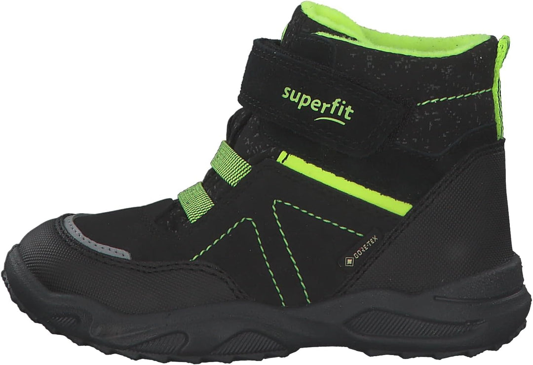 Superfit Jungen Glacier Warm Gefütterte Gore-tex Schneestiefel 22 EU Weit Schwarz Gelb 0000, 22 EU W