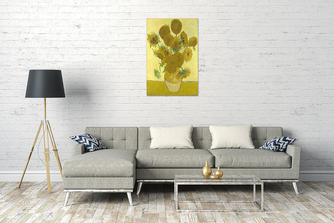 Printed Paintings Leinwand (70x100cm): Vincent Van Gogh - Sonnenblumen (1888) 70x100 cm, 70x100 cm