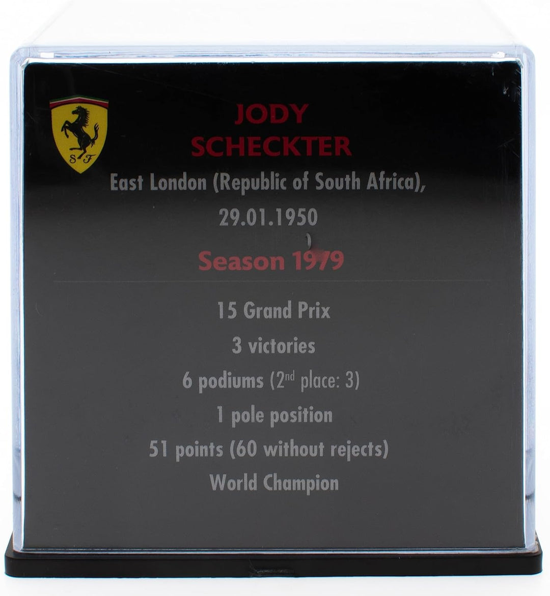OPO 10 - Helmreproduktion im Massstab 1:5 des berühmten Ferrari F1-Formel-1-Fahrers: Jody Scheckter
