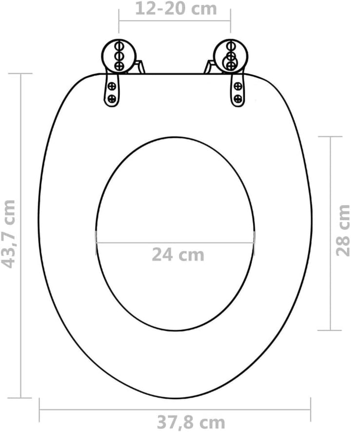 vidaXL Toilettensitz mit Soft-Close-Deckel Toilettendeckel WC Sitz Klodeckel Klobrille Absenkautomat
