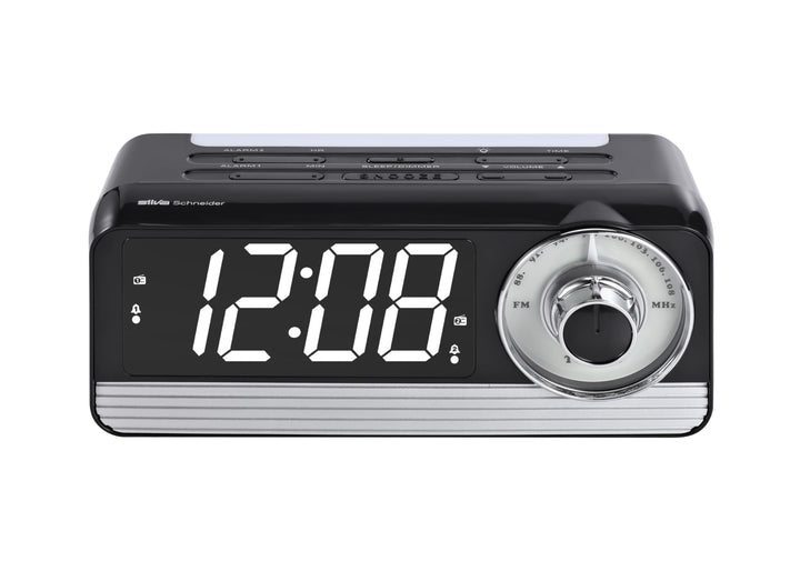 Silva Schneider TR 1970 D – Retro Tischradio mit FM, grossem LED-Display (dimmbar), Doppelalarm, Sch