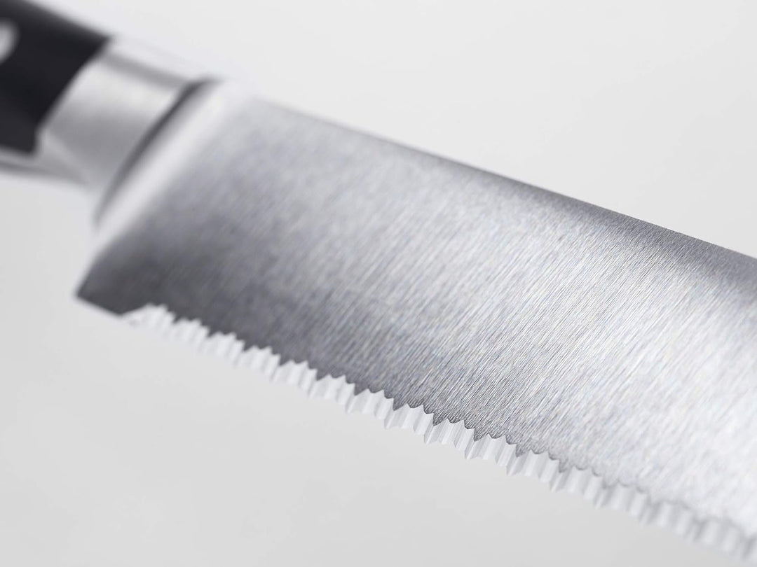 WÜSTHOF Classic Ikon Kochmesser 20 cm, Schwarz & Classic Ikon Brotmesser 23 cm Schwarz 20 cm Bundle