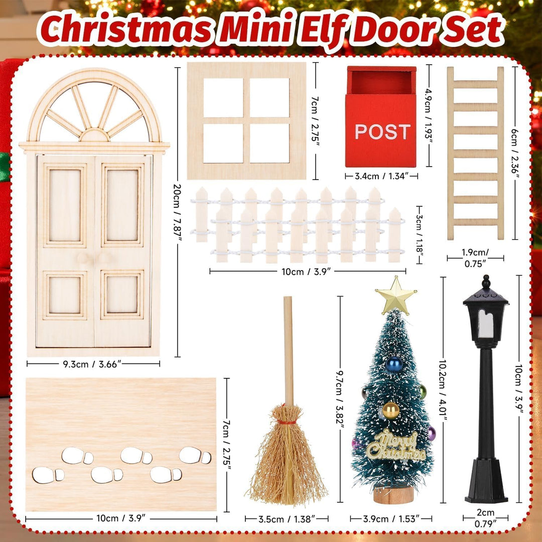 Orifinter Wichtel Zubehör, 37PCS Wichteltür Set, Wichtel Zubehör Weihnachten, Wichtel Baustelle, Wic