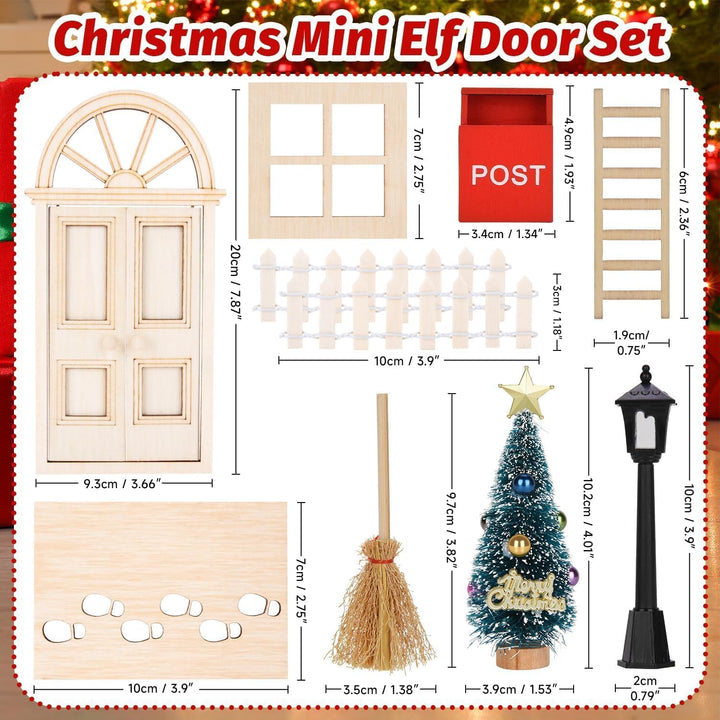 Orifinter Wichtel Zubehör, 37PCS Wichteltür Set, Wichtel Zubehör Weihnachten, Wichtel Baustelle, Wic