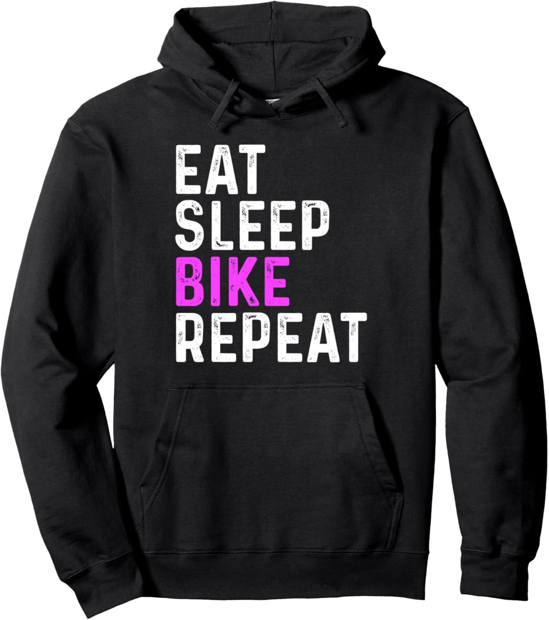 Essen-Schlaf-Rad-Wiederholung Pullover Hoodie