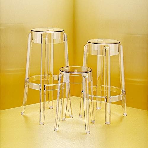 Kartell Charles Ghost, Hocker Large, H. 75 cm, Glasklar, 2er-Satz H. 75 Glasklar, H. 75 Glasklar