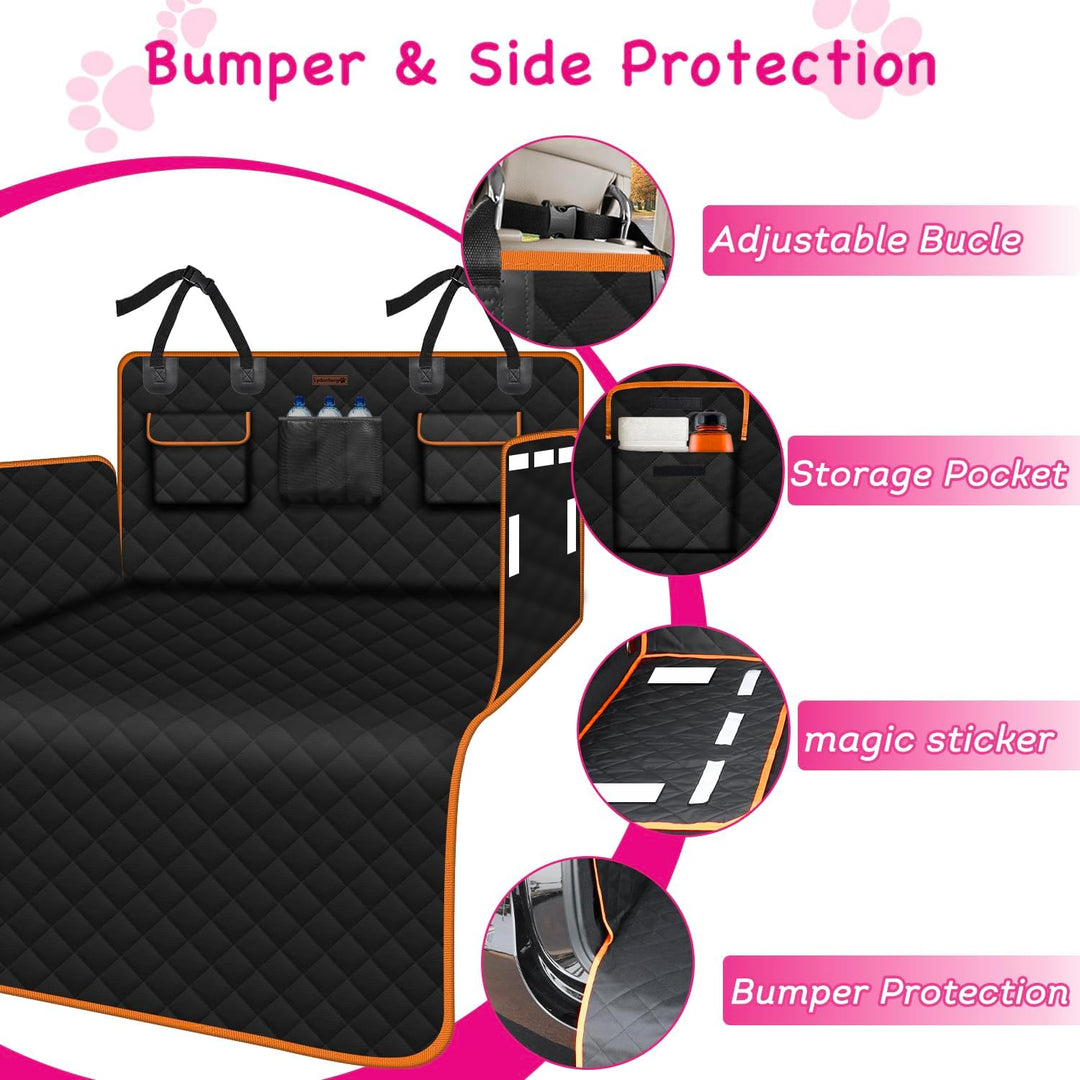 Lydonberg Kofferraumschutz Hund mit Seitenschutz, Rutschhemmend Wasserdicht Haustier Auto Boot Liner