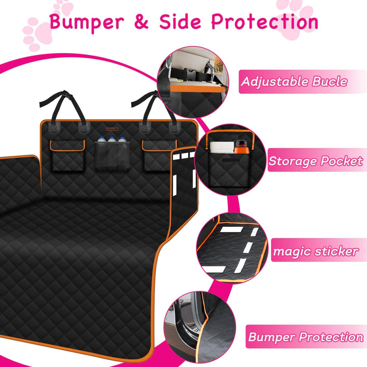 Lydonberg Kofferraumschutz Hund mit Seitenschutz, Rutschhemmend Wasserdicht Haustier Auto Boot Liner