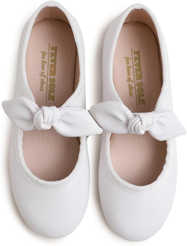 Feversole Girls Cute Dress, Mädchen süsses Kleid Mary Jane Schuhe weiche Party Urlaub Ballerinas 34