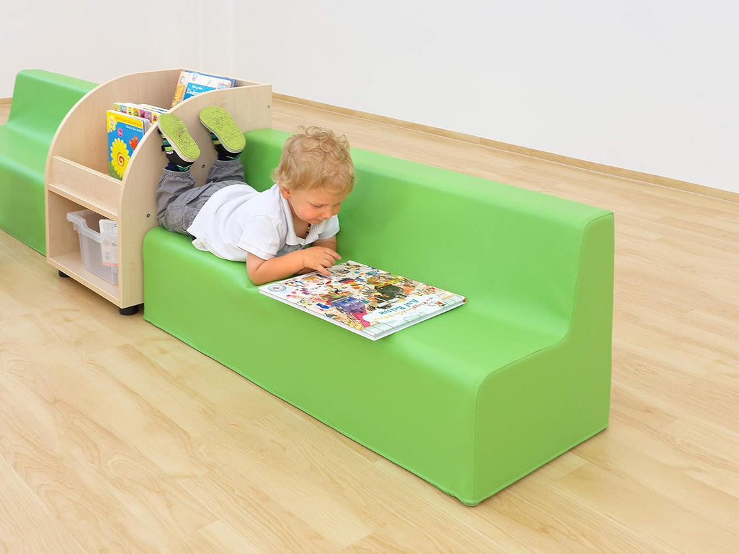Bücherregal mit 2 Ablagefächern - Minimalistisches Holzregal für Babyzimmer