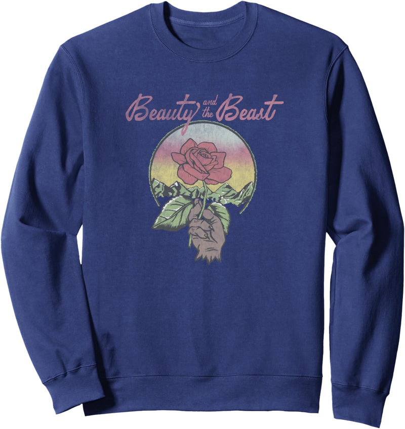 Disney Beauty And The Beast Cartoon Rose Portrait Sweatshirt