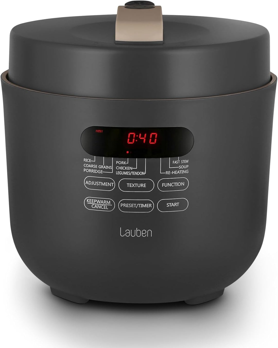 Lauben Schnellkochtopf 5000AT Electric Pressure Cooker mit einem Fassungsvermögen von 5 l, 9 Program