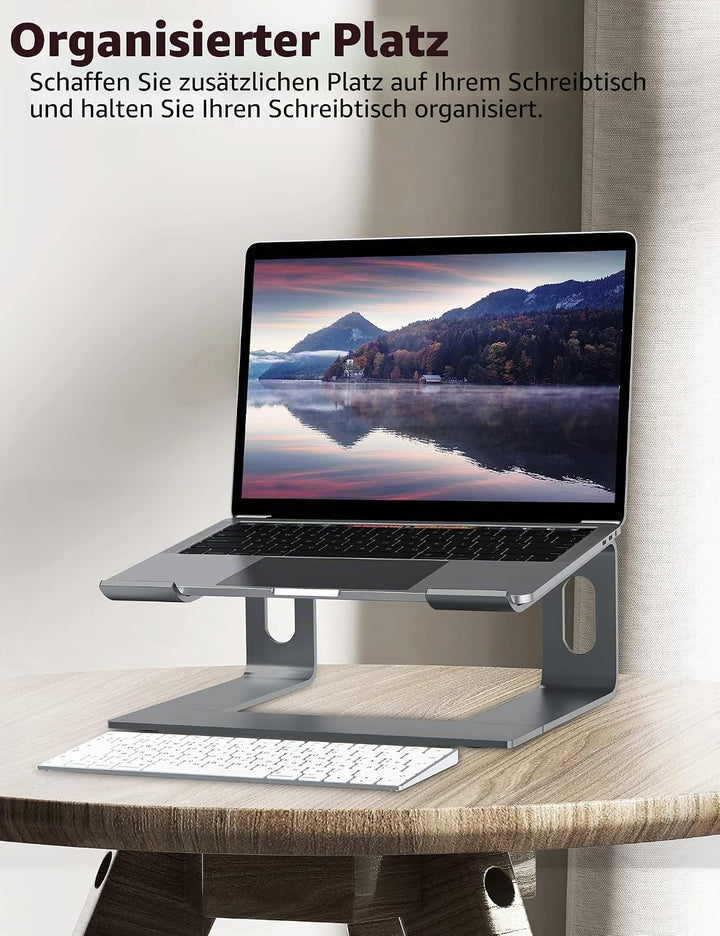ALASHI Laptop-Ständer für Schreibtisch, Aluminium-Computer-Erhöhung, ergonomischer Notebook-Halter,
