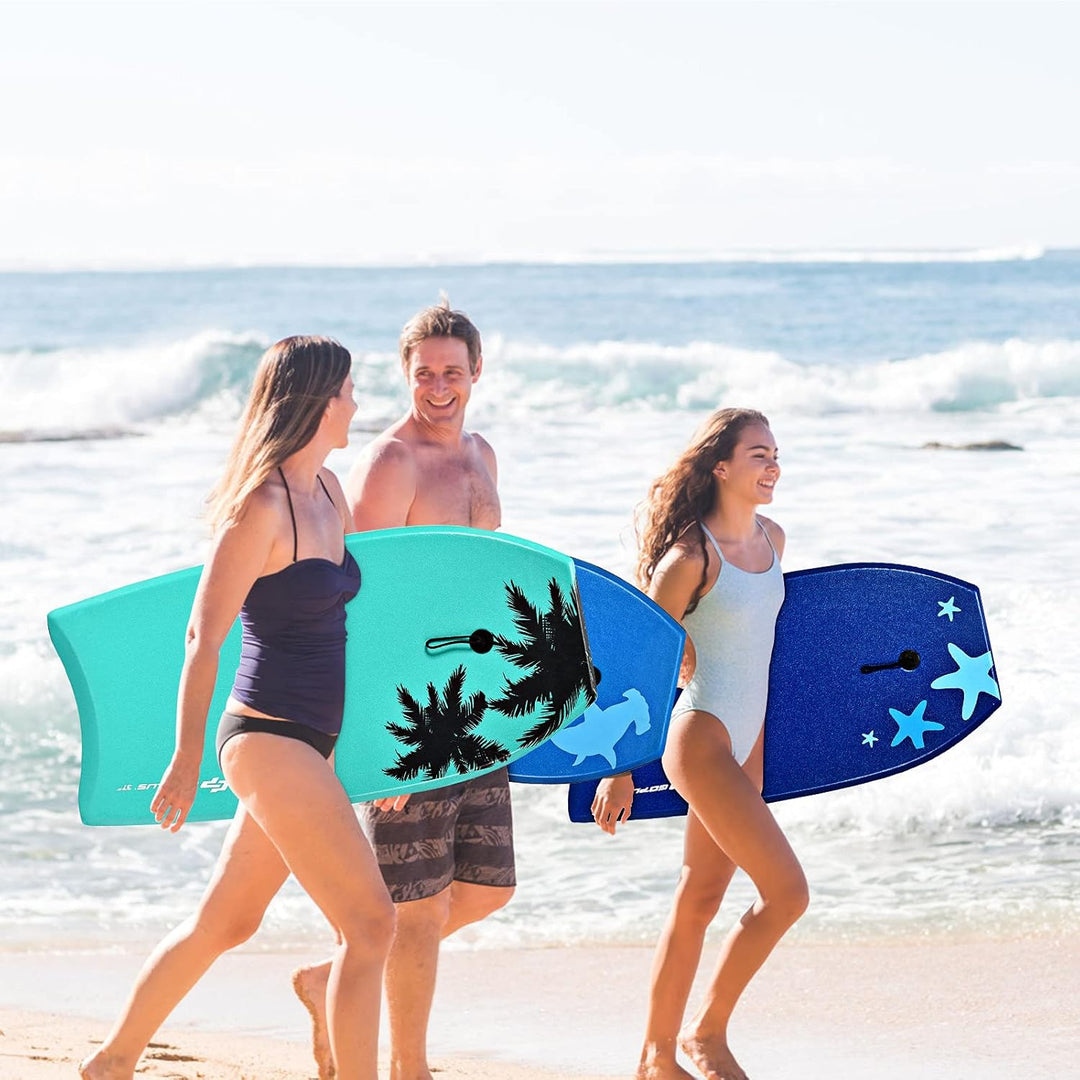 RELAX4LIFE Schwimmbrett tragbar, Schwimmboard mit Halteleine, Rutschfestes Surfbrett für Kinder &amp; Er