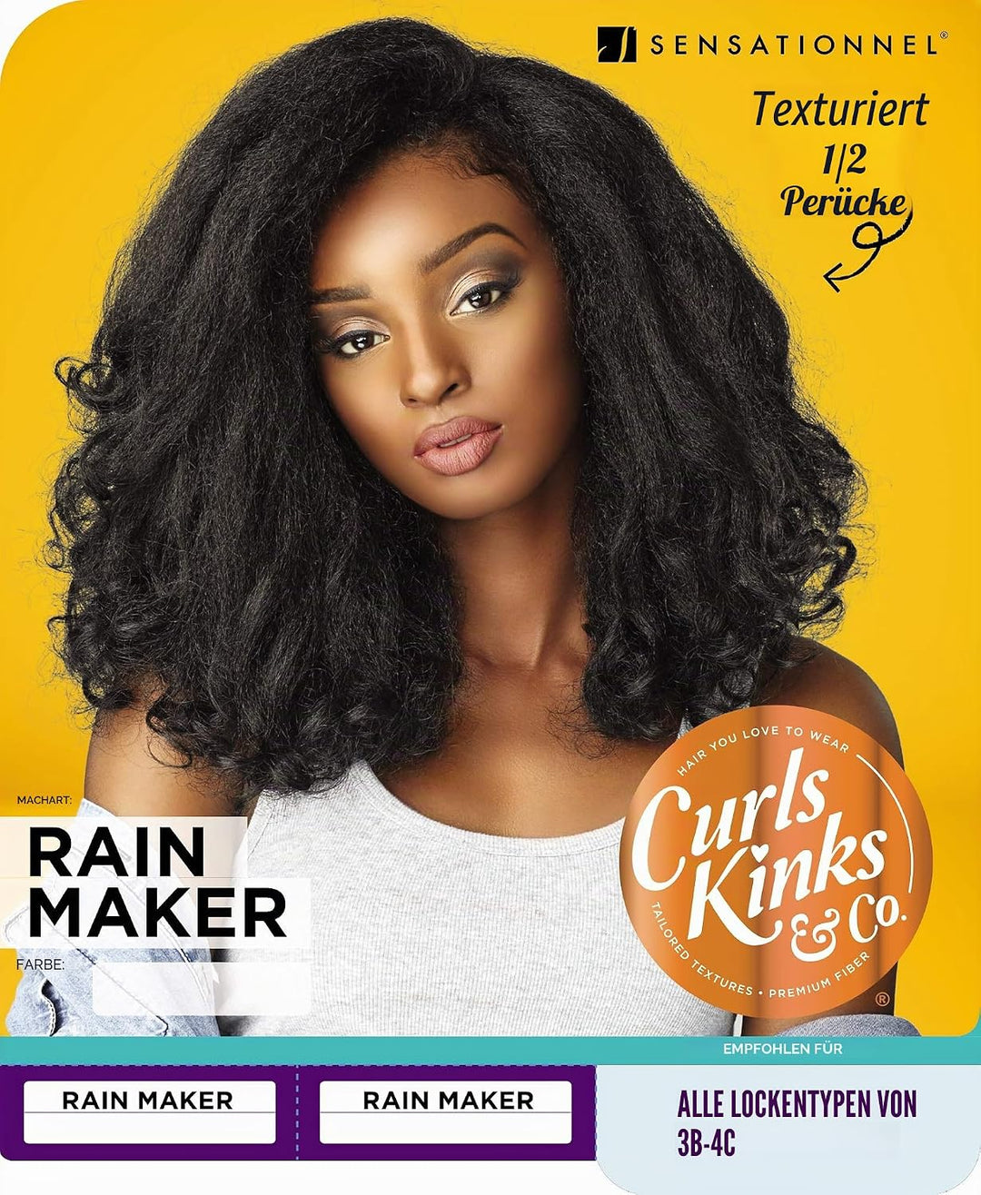 Sensationnel Curls Kinks & Co 3B-4C Halbperücke, gewellt, für alle Locken, Halbperücke F1B30, F1B30