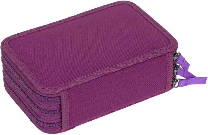 LÄSSIG Federmäppchen Unique School Triple Pencil Case Slim Lilac violett