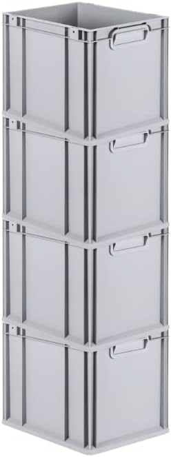 PROREGAL SuperSparSet 4x Eurobox NextGen Grip | HxBxT 32x30x40cm | 30 Liter | Griffe geschlossen | G