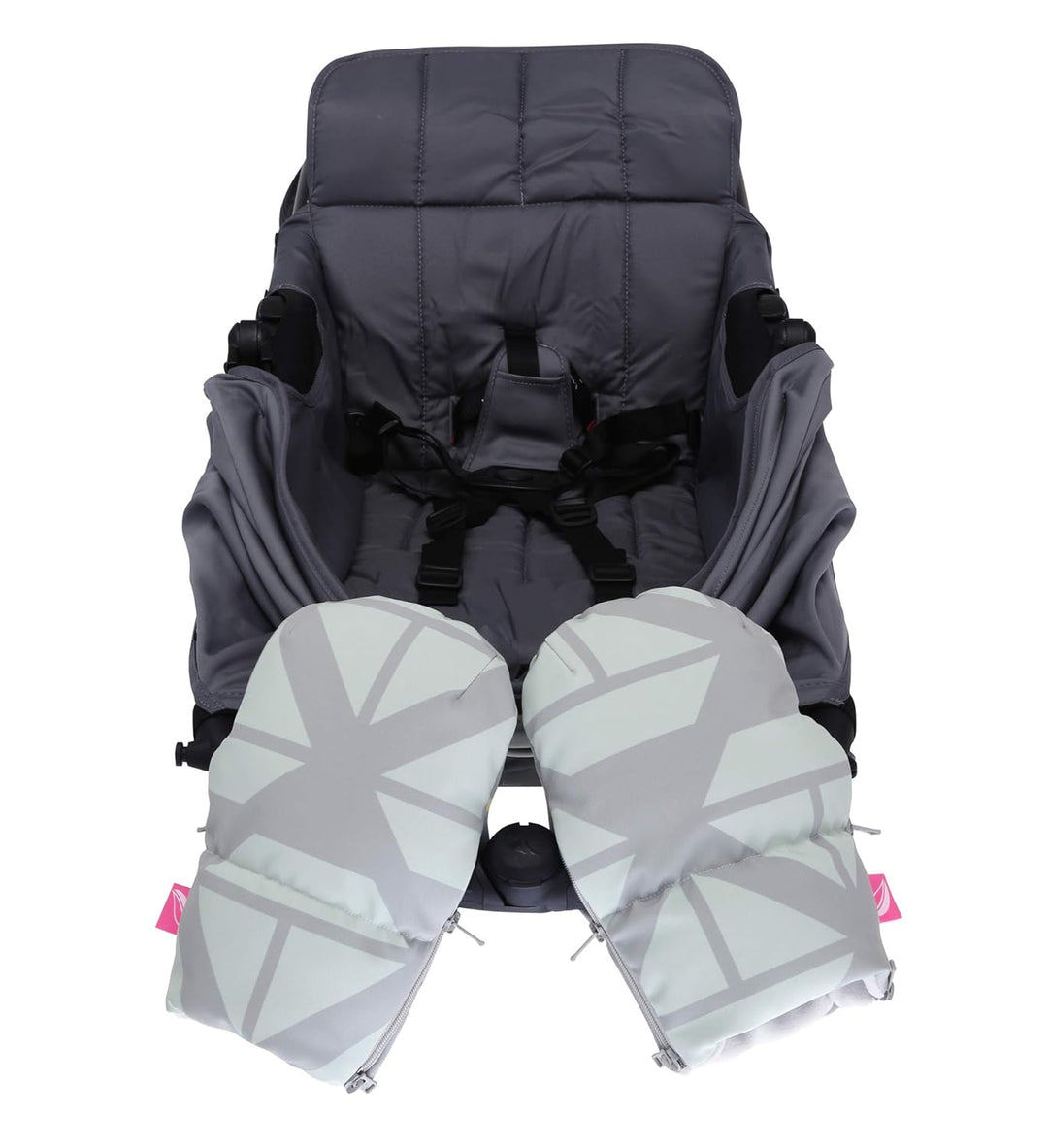 1 Paar Handwärmer Muffs für Kinderwagen - aus Softshell (Schiffe mintgrün), Schiffe mintgrün