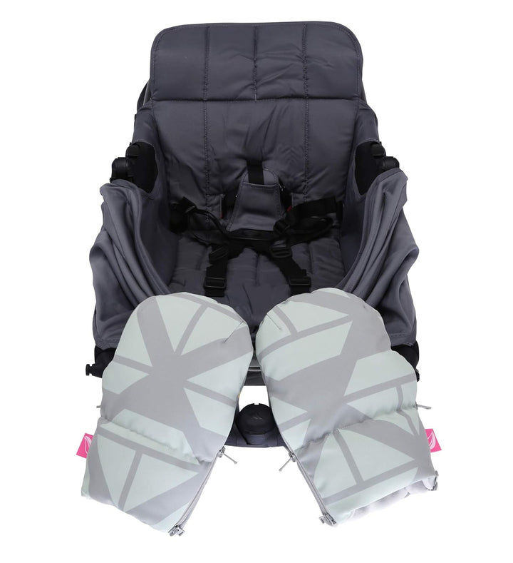 1 Paar Handwärmer Muffs für Kinderwagen - aus Softshell (Schiffe mintgrün), Schiffe mintgrün
