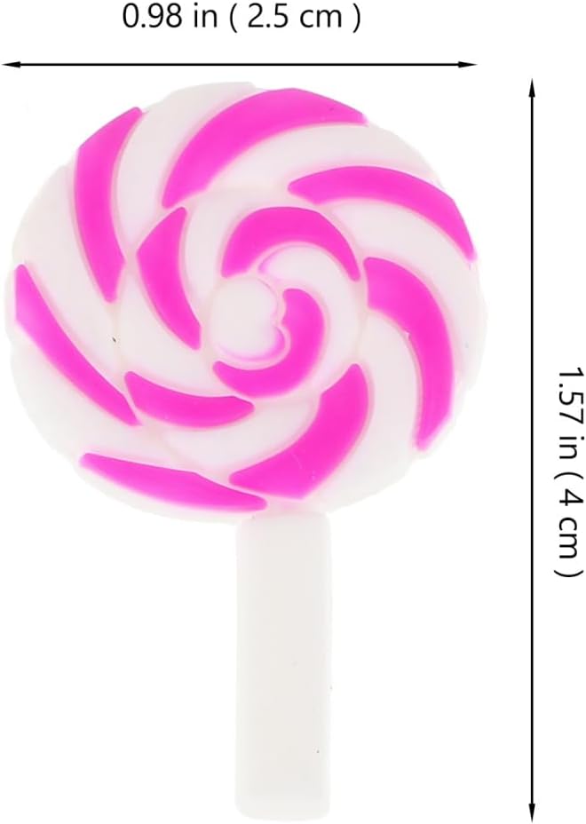 ULTNICE 36 StüCk Diy Lutscher Verzierungen Aus Polymer Clay Bunte Regenbogen Lollipops Bastelset FüR
