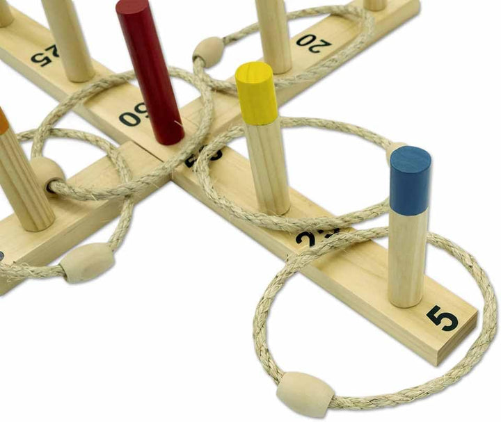 Carromco ORIGINAL Wikinger Ringwurfspiel aus Holz - Ringe werfen für Garten und Strand - Wurfspiel m