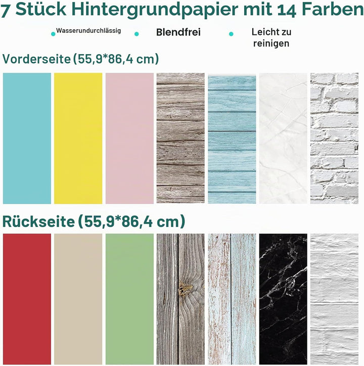 EMART T Form Hintergrund Ständer, T Stativständer Fotohintergrund 68x76cm, Hintergrundsystem mit 7 B