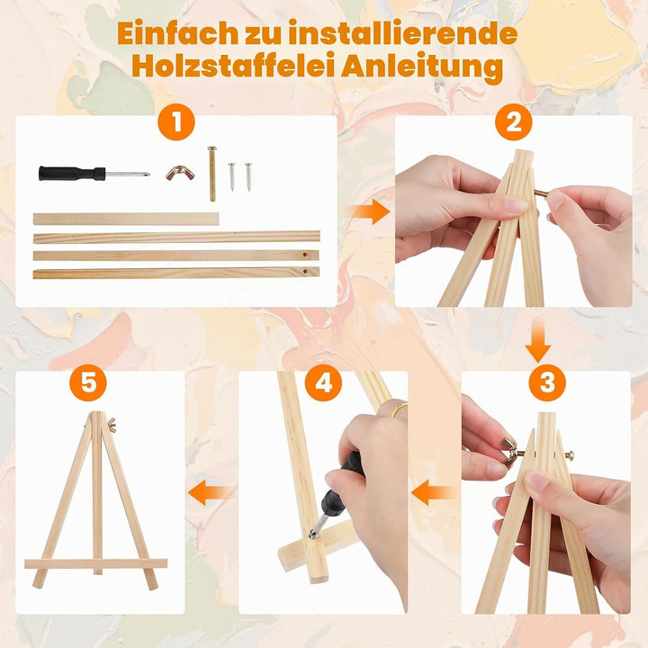 GHHKUD Malen Nach Zahlen Erwachsene, 4 Stück Malen Nach Zahlen Sonnenuntergang Strand DIY Handgemalt