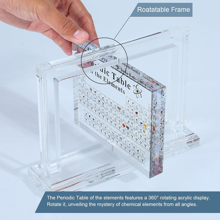 Aichong Periodensystem Mit Echten Elementen, Periodensystem Mit Um 360° Drehbarem Rahmen Periodensys