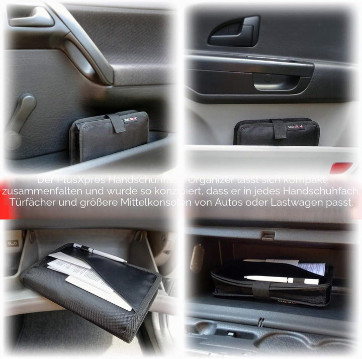 PlusXpres Handschuhfach-Organizer – Autodokumentenhalter – Manuelle Tasche – Fahrzeugaufbewahrung fü