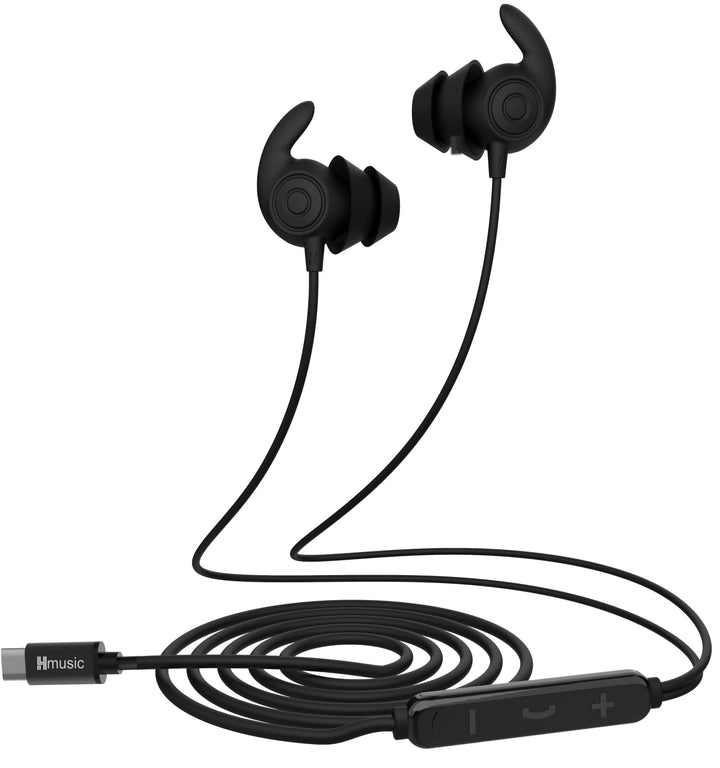 Hmusic Schlaf Ohrhörer, 30dB Geräuschisolierung, 2g leicht USB C Kopfhörer, flach/dünn Komfortable S