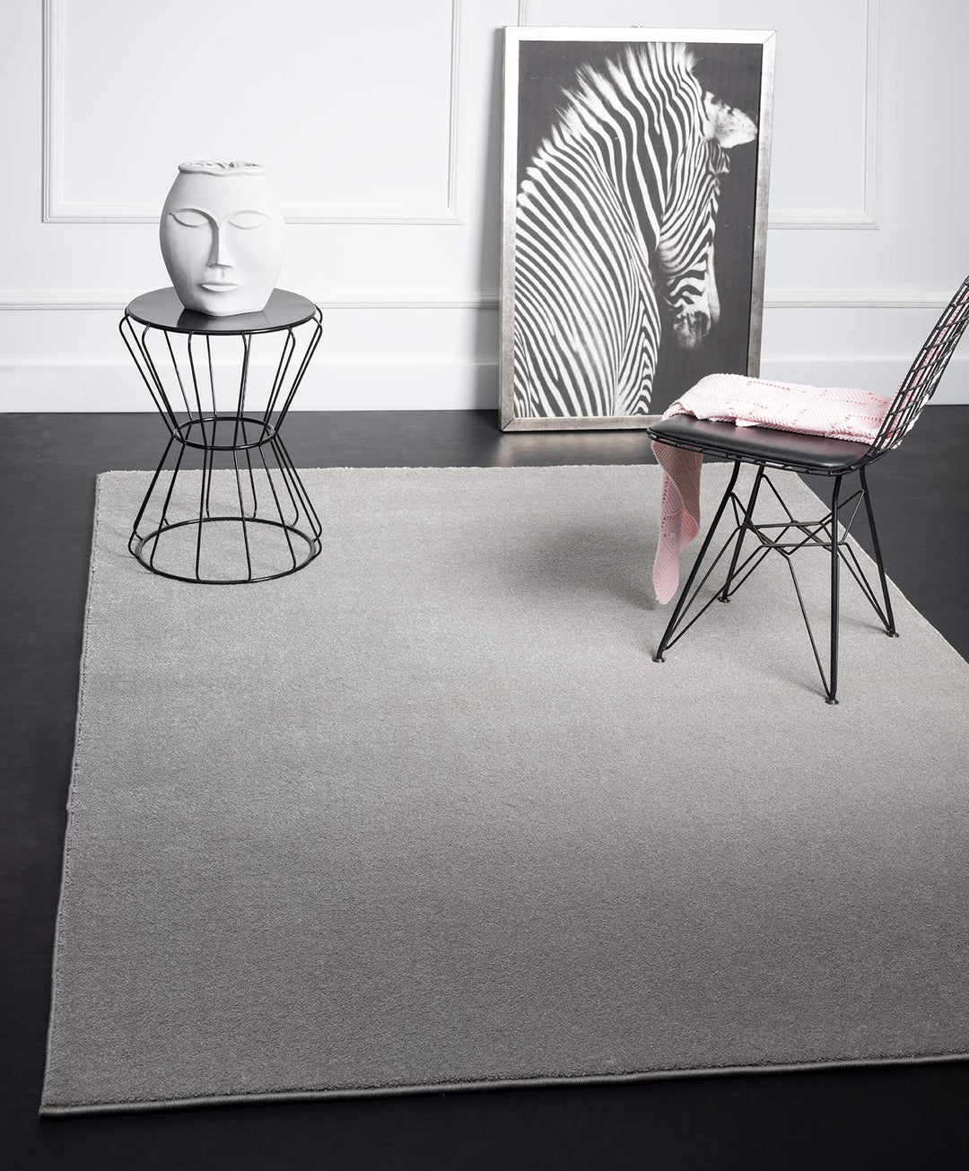 Mia´s Teppiche "Emma" Wohnzimmer Teppich, Kurzflor, 120x170 cm, Grau Rechteckig Grau 120 x 170 cm, R