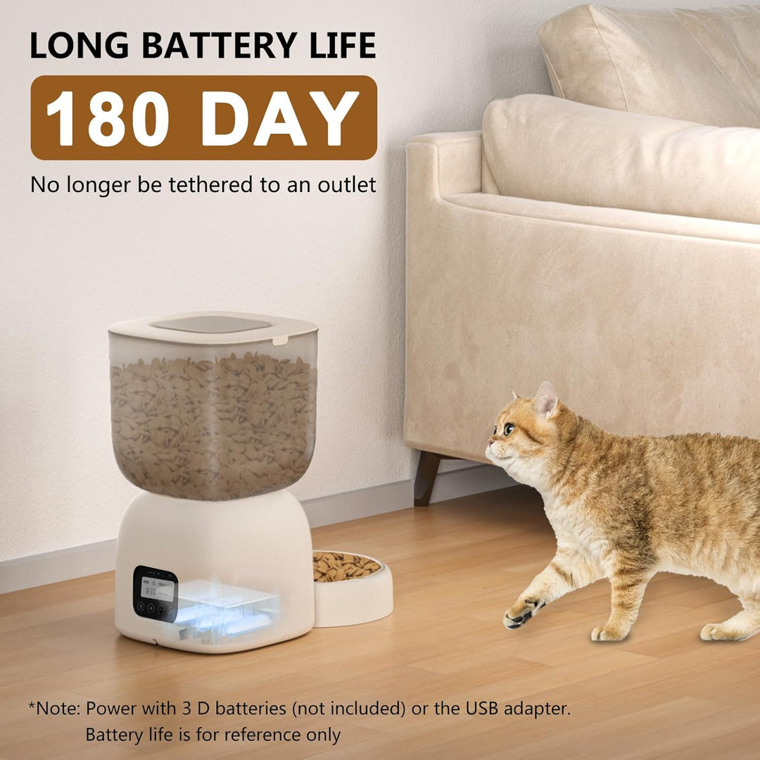 PUPPY KITTY Futterautomat Katze, 180 Tage Lange Batterielebensdauer, Leicht zu reinigen, 10S Spracha