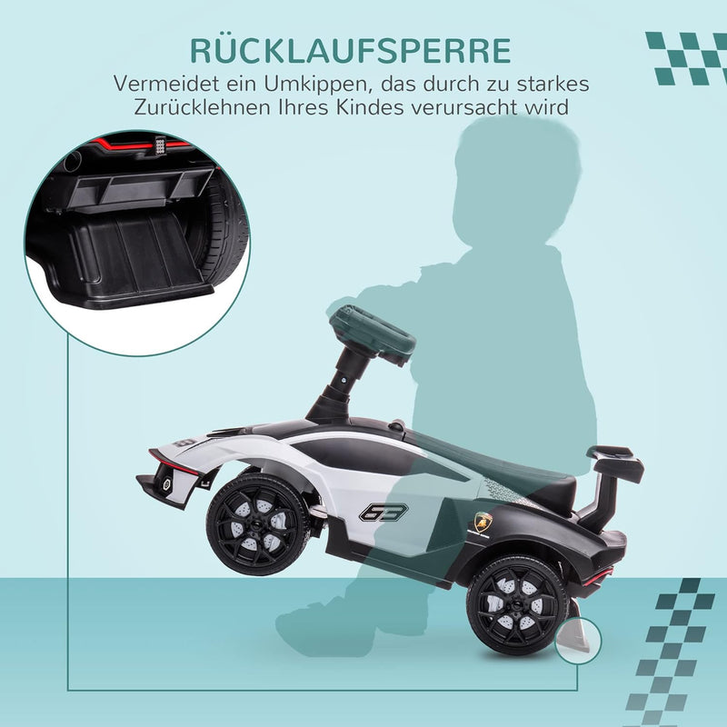 AIYAPLAY Rutschauto, Kinderfahrzeug, Rutschfahrzeug mit Stauraum, Hupe und Motorgeräusch, Kinderauto