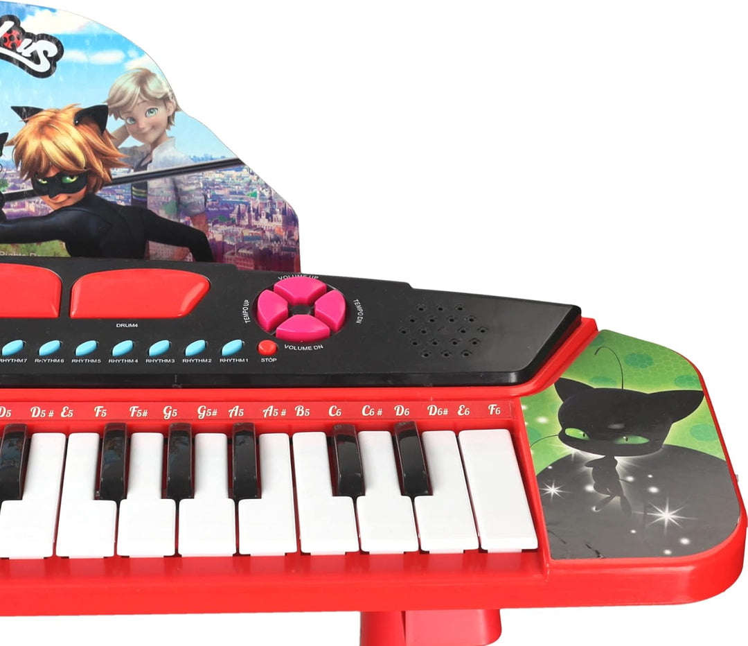 Reig 2686 Miraculous: Tales of Ladybug & Cat Noir Keyboard auf Ständer mit Stuhl