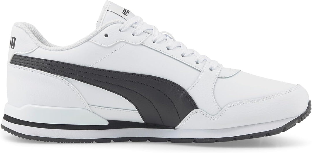 PUMA Unisex St Runner L Low-Top 44.5 EU Puma White Puma Black, 44.5 EU Puma White Puma Black